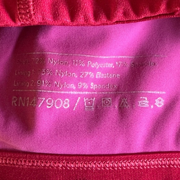 Outdoor Voices Women's Small Red Pink Sports Bra Criss Cross Back Active No Pads - Picture 3 of 5